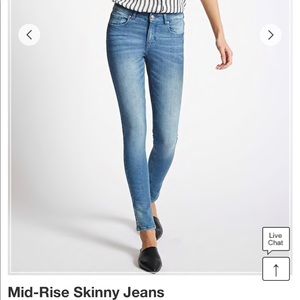Mid rise skinny jeans
